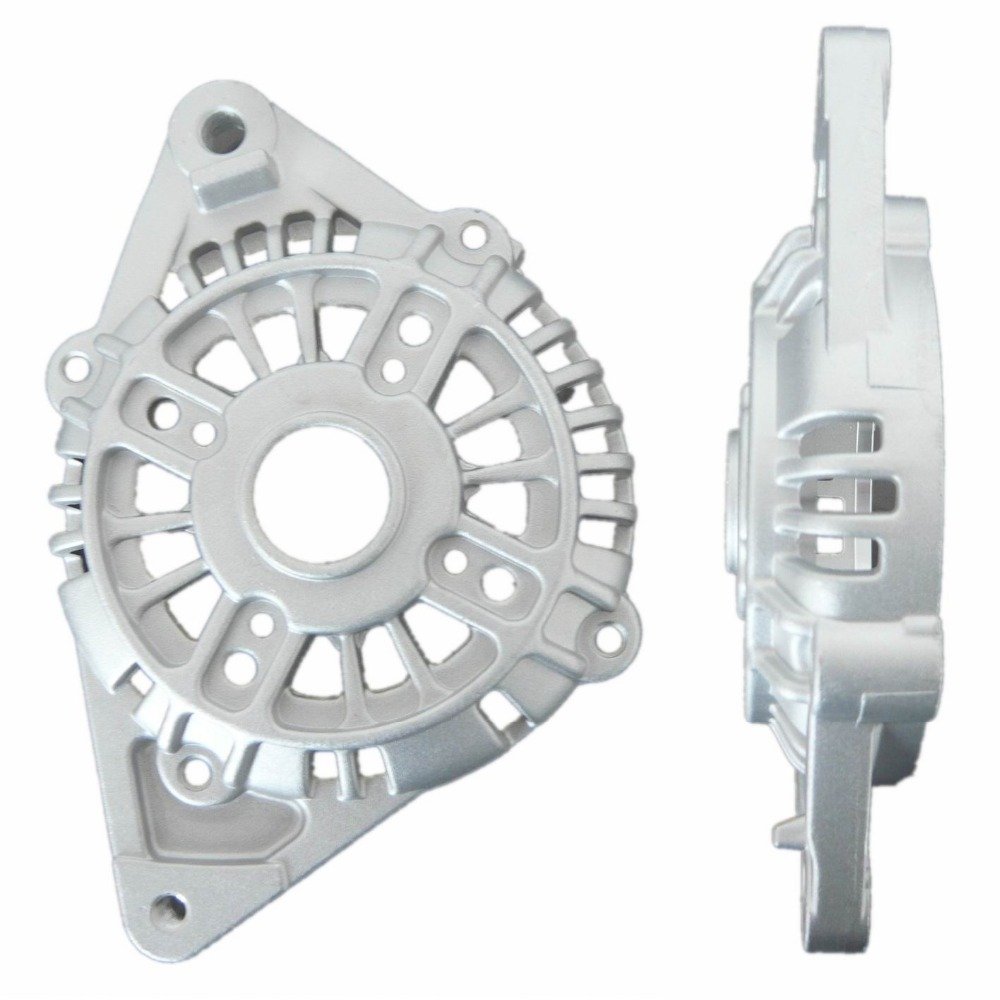 Automotive Starter Motor Casting Parts Generator Motor Casing 12 Silver Aluminum CNC Machining Die Casting Car Starter Hengtai